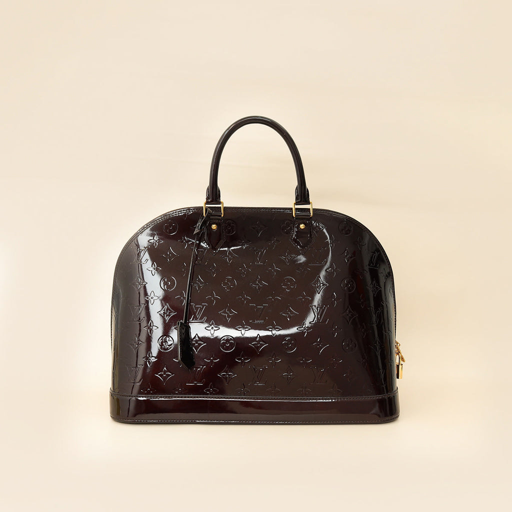 Louis Vuitton Amarante Vernis Monogram Alma GM Bag