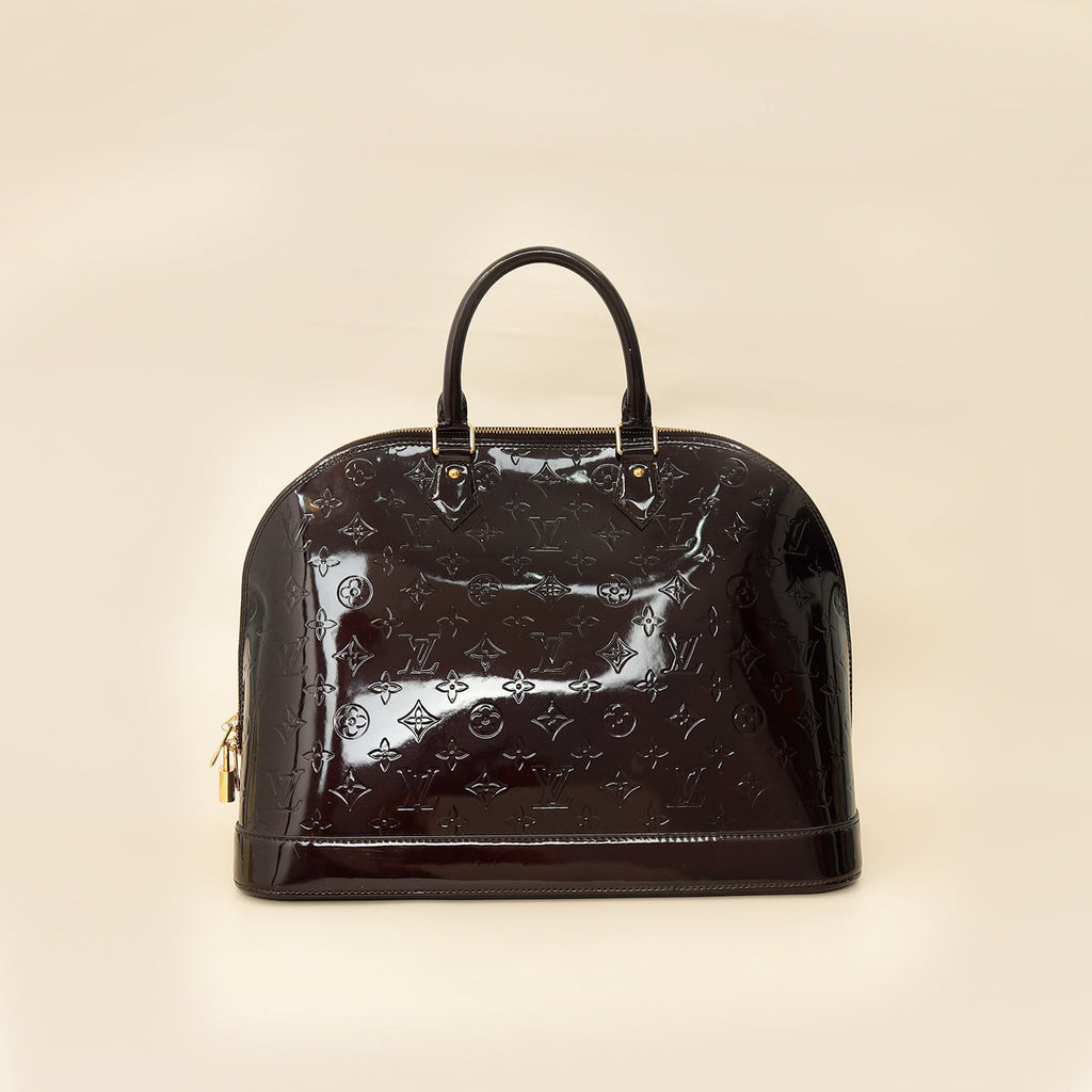 Louis Vuitton Amarante Vernis Monogram Alma GM Bag