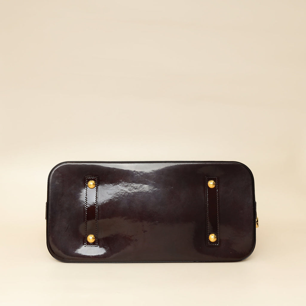 Louis Vuitton Amarante Vernis Monogram Alma GM Bag