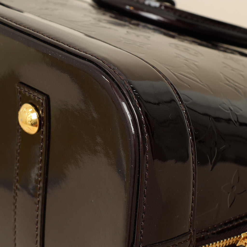 Louis Vuitton Amarante Vernis Monogram Alma GM Bag