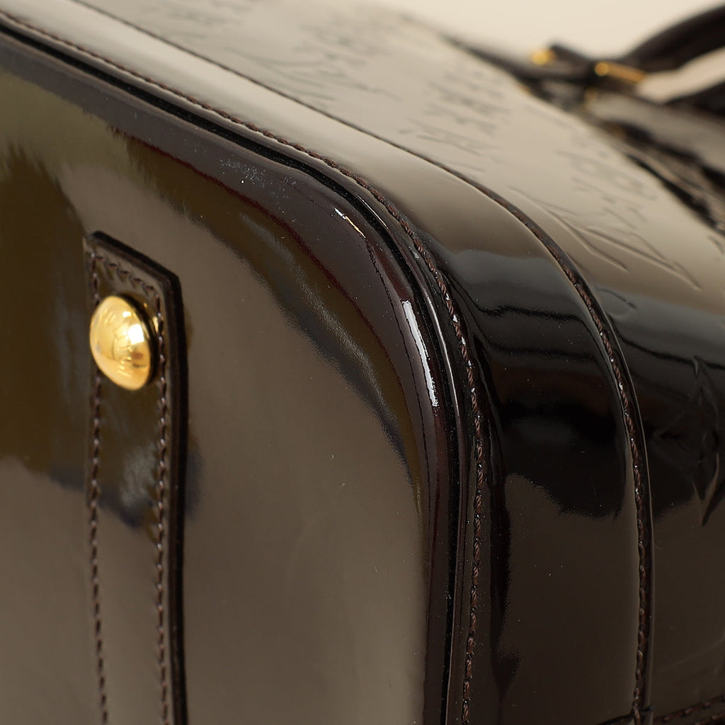 Louis Vuitton Amarante Vernis Monogram Alma GM Bag