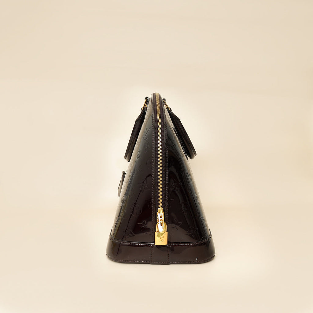 Louis Vuitton Amarante Vernis Monogram Alma GM Bag