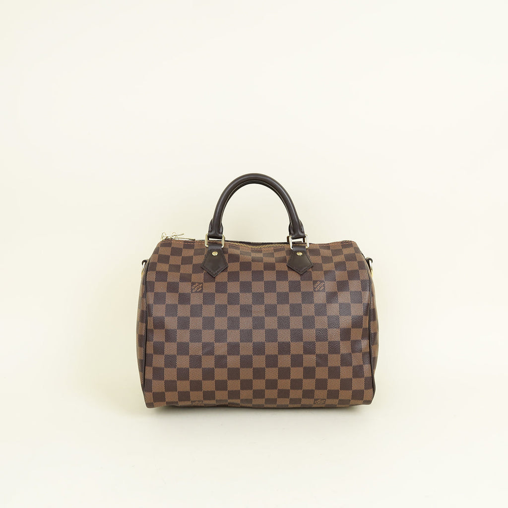 Louis Vuitton Damier Ebene Speedy 30 Bandouliere Bag