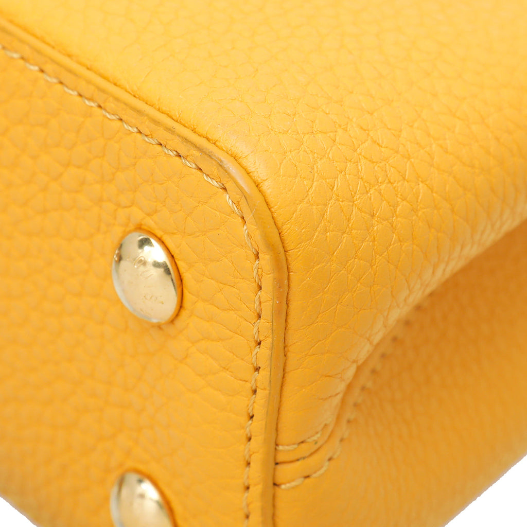 Louis Vuitton Jaune D'or Python Capucine Mini Bag