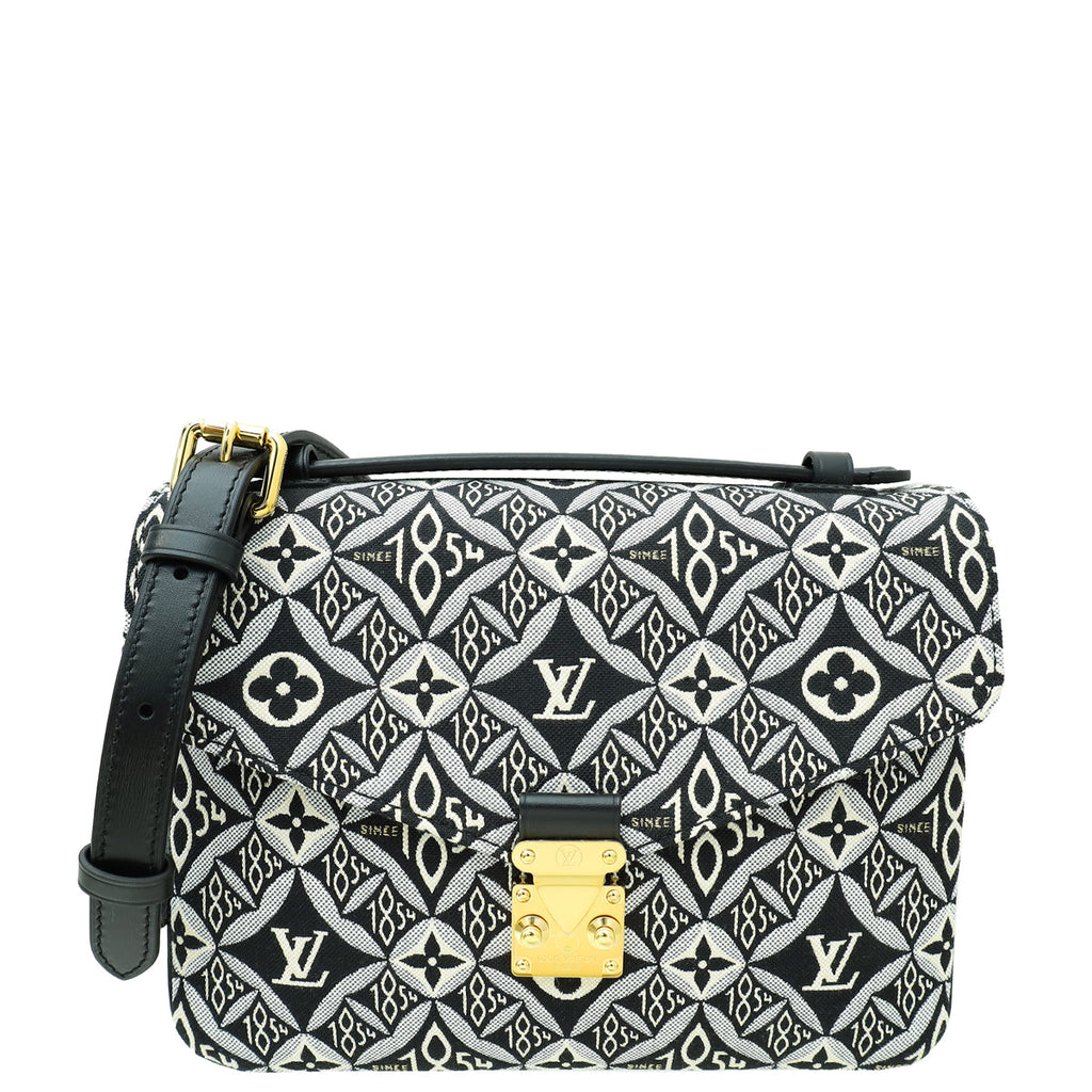 Since Gris 1854 Pochette Metis Jacquard Textile Bag