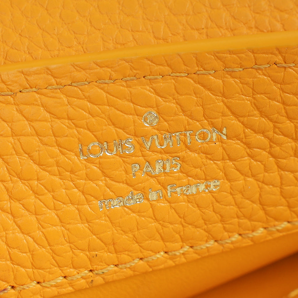Louis Vuitton Ocher Yellow Capucines Mini Bag