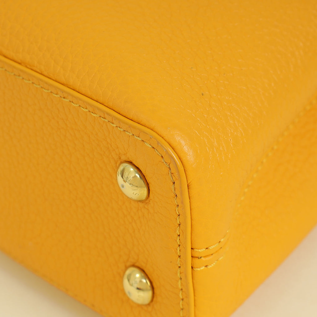 Louis Vuitton Ocher Yellow Capucines Mini Bag