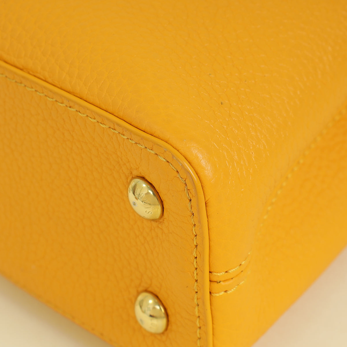 Louis Vuitton Ocher Yellow Capucines Mini Bag