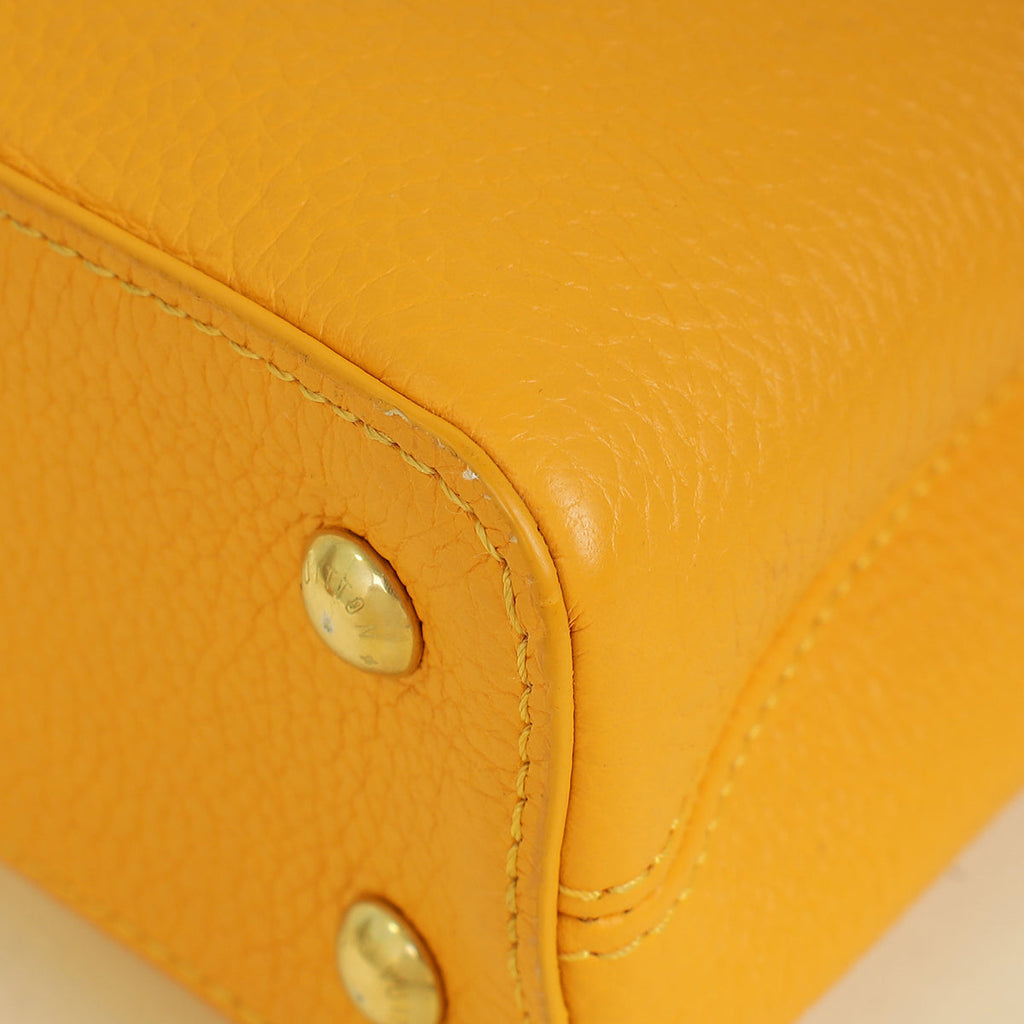Louis Vuitton Ocher Yellow Capucines Mini Bag