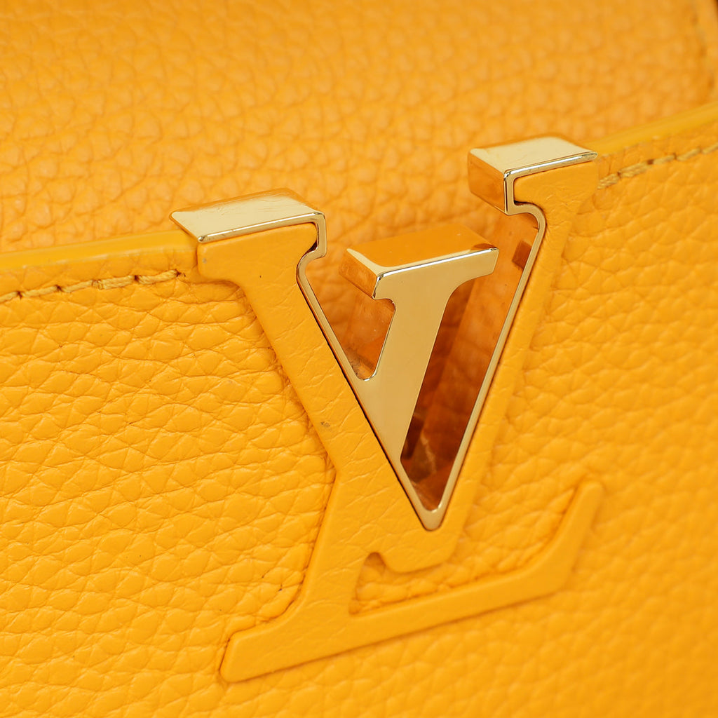 Louis Vuitton Ocher Yellow Capucines Mini Bag