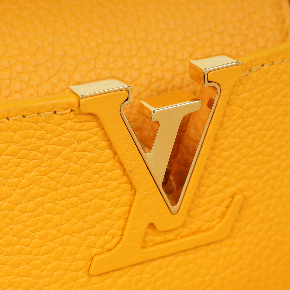 Louis Vuitton Ocher Yellow Capucines Mini Bag