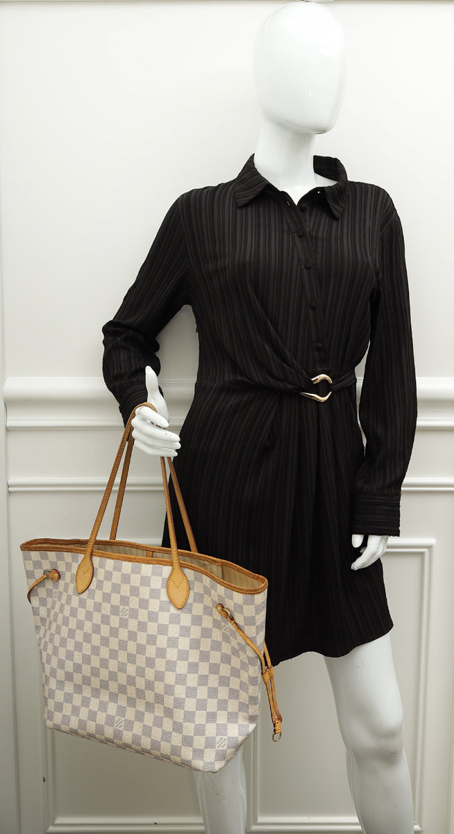 Louis Vuitton Damier Azur Neverfull MM Bag