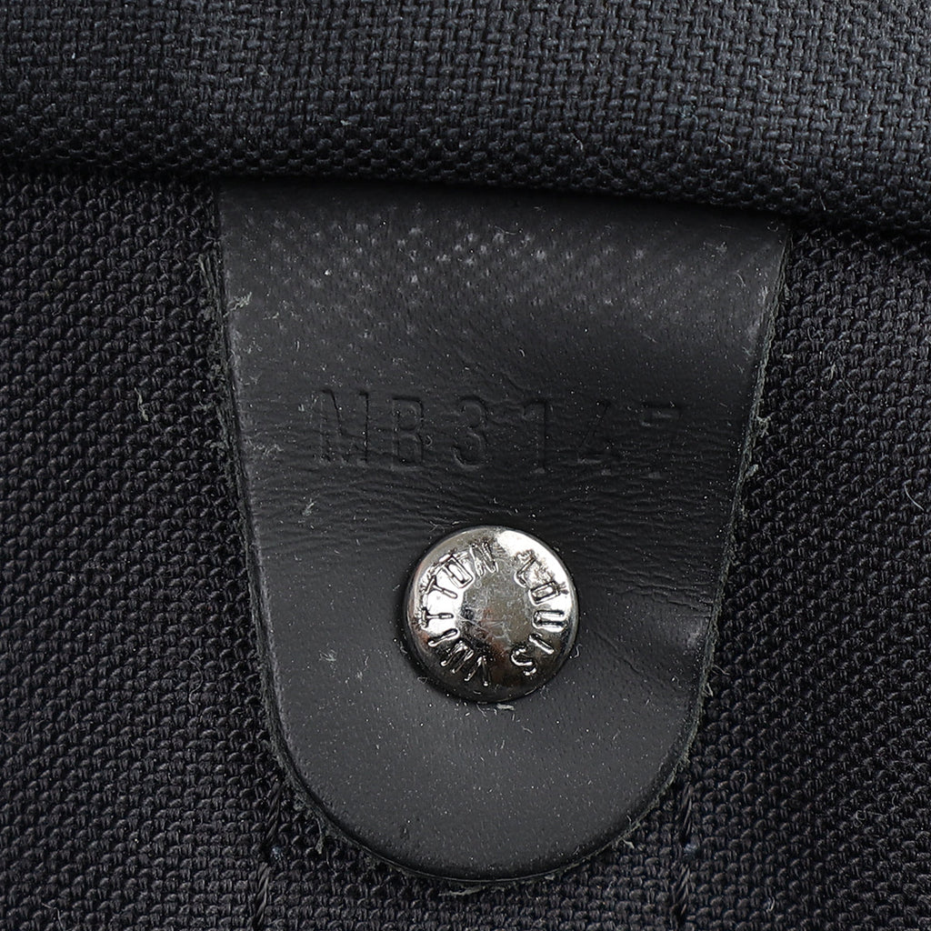 Louis Vuitton Monogram Eclipse Keepall Bandouliere 55 Bag W/ MO Initials