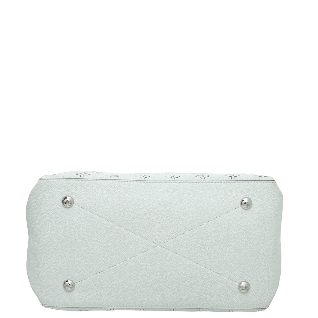 Louis Vuitton White Mahina Beaubourg Hobo MM Bag