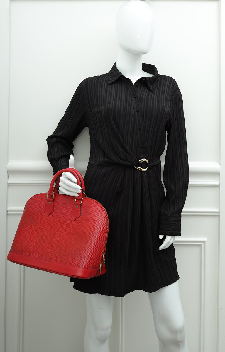 Louis Vuitton Red Alma PM Bag