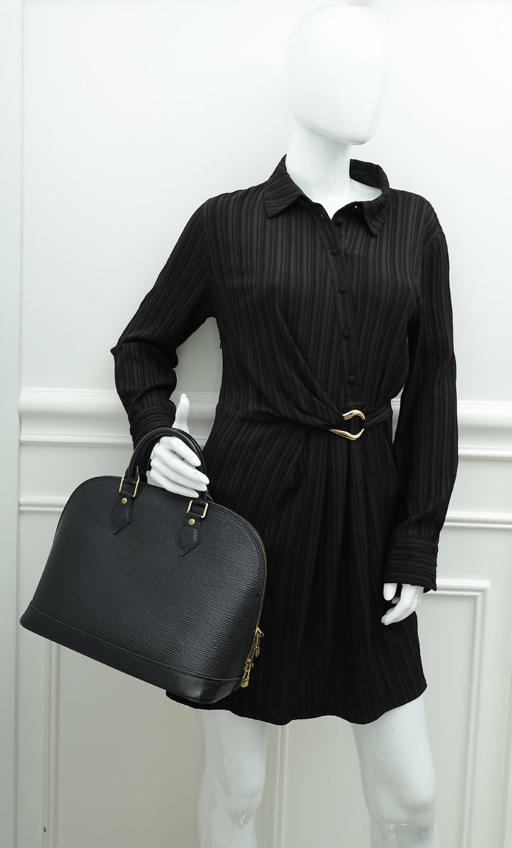 Louis Vuitton Black Alma PM Bag