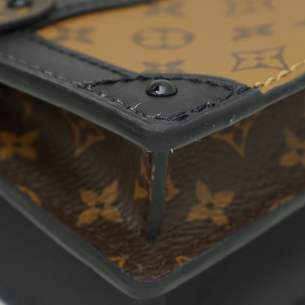 Louis Vuitton Bicolor Monogram Reverse Trunk Clutch Bag