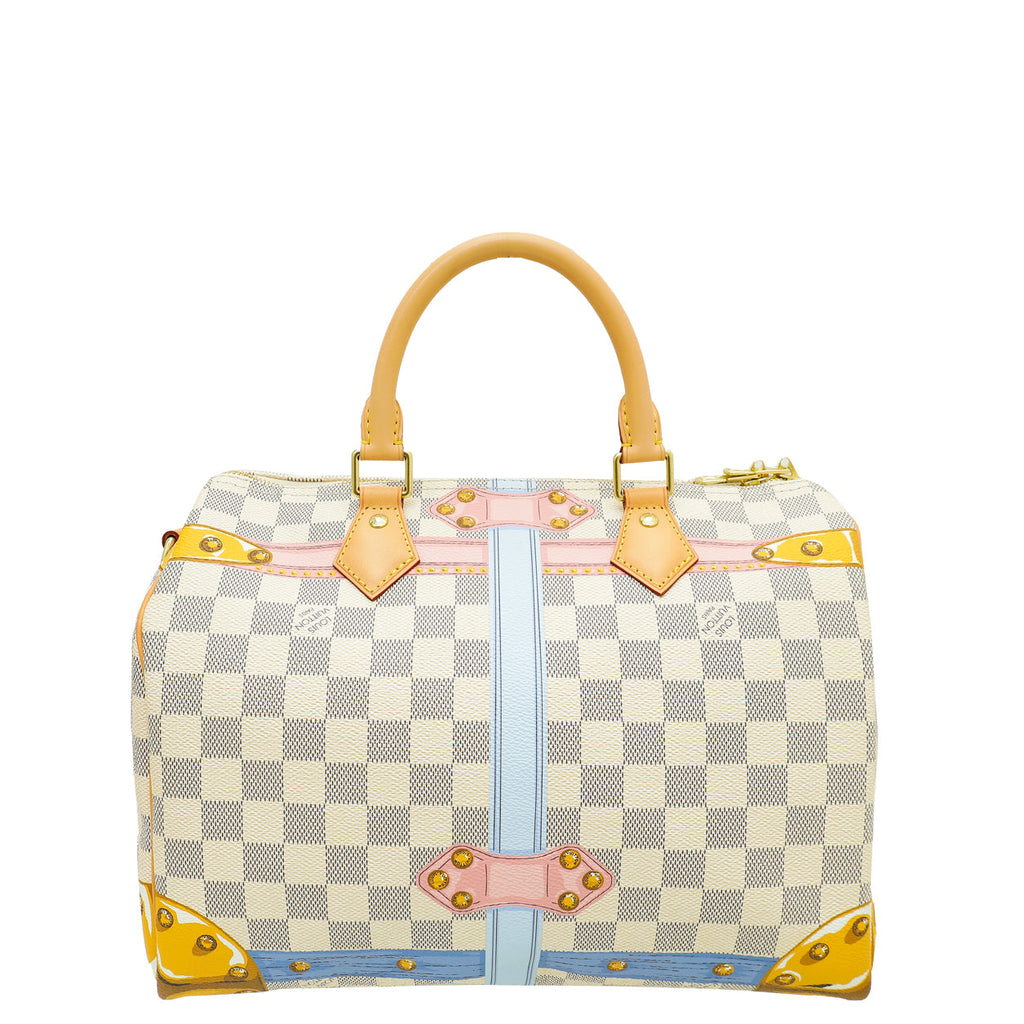 Louis Vuitton Azur Summer Trunks Speedy Bandouliere 30 Bag