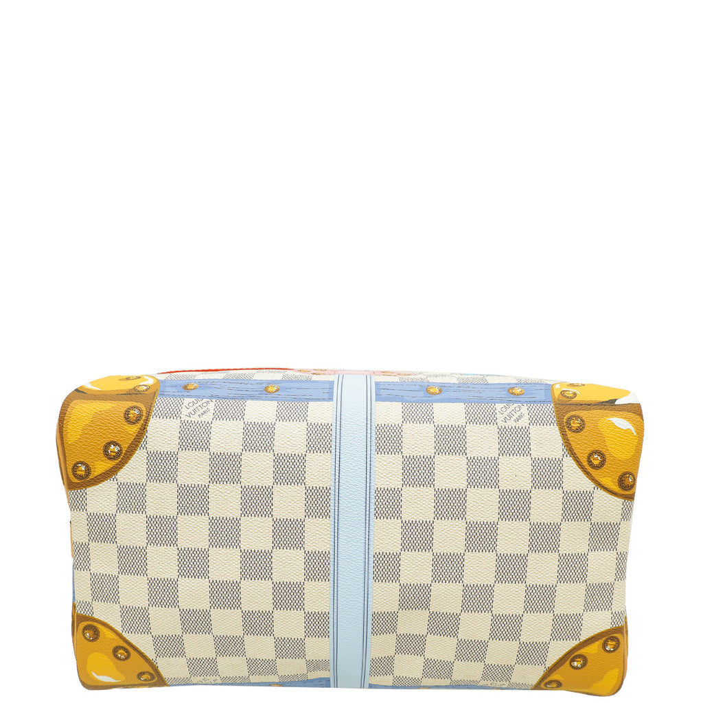 Louis Vuitton Azur Summer Trunks Speedy Bandouliere 30 Bag