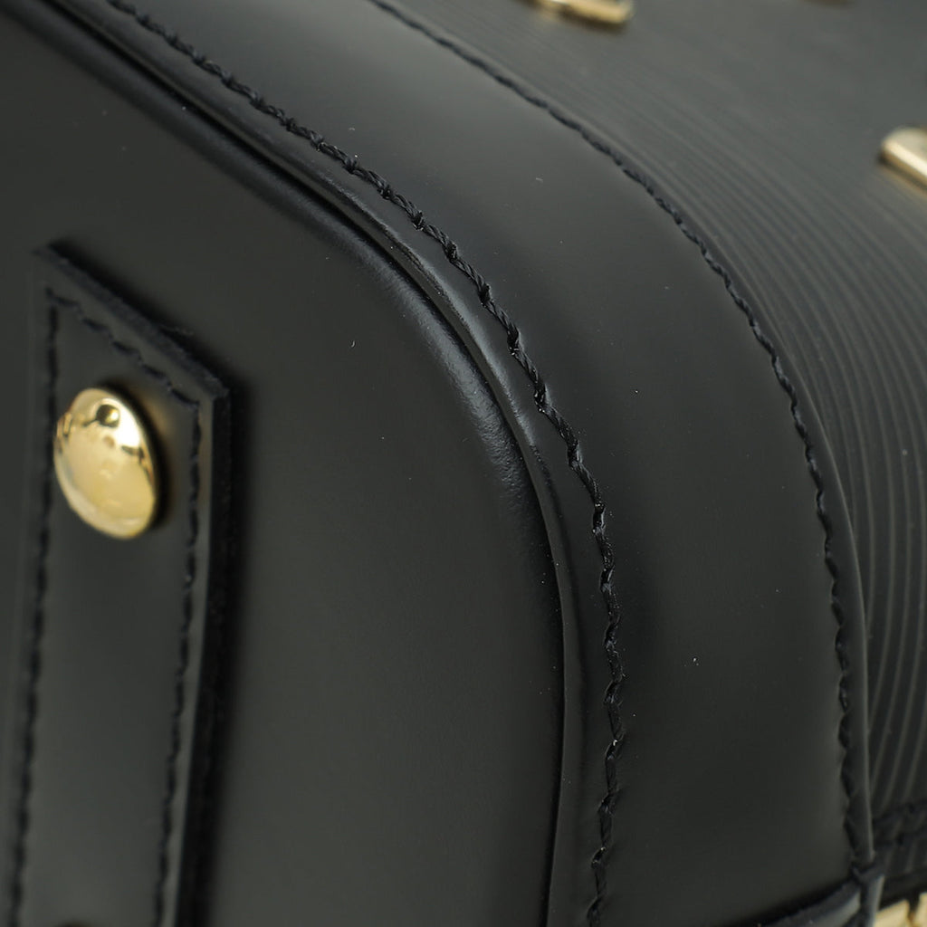 Louis Vuitton Black Alma BB Romantic Love Lock Bag