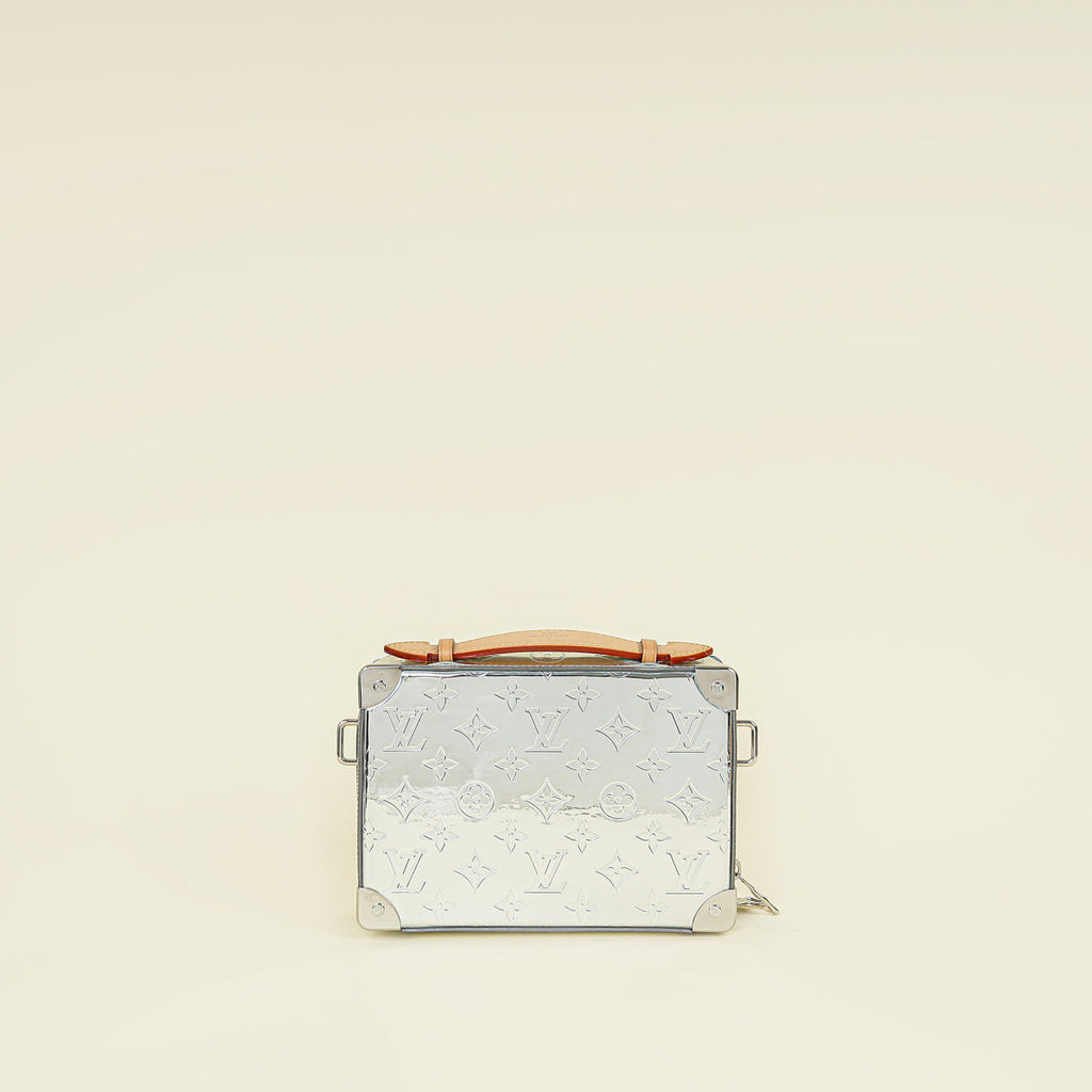 Louis Vuitton Silver Monogram Mirror Soft Handle Trunk Bag