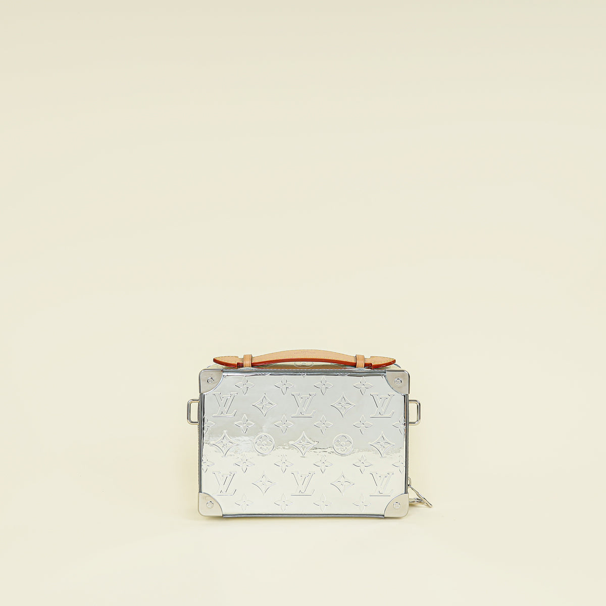 Louis Vuitton Silver Monogram Mirror Soft Handle Trunk Bag
