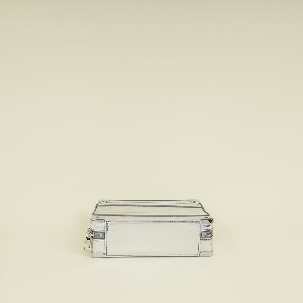 Louis Vuitton Silver Monogram Mirror Soft Handle Trunk Bag