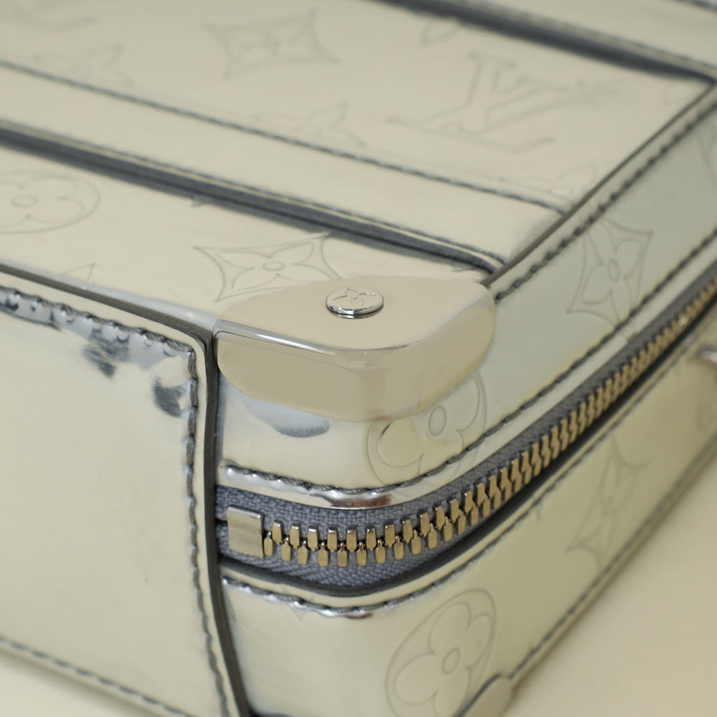 Louis Vuitton Silver Monogram Mirror Soft Handle Trunk Bag