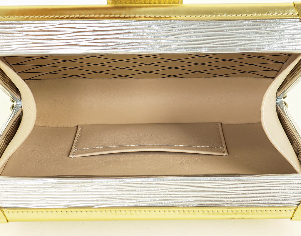 Louis Vuitton Metallic Bicolor Petite Malle Bag