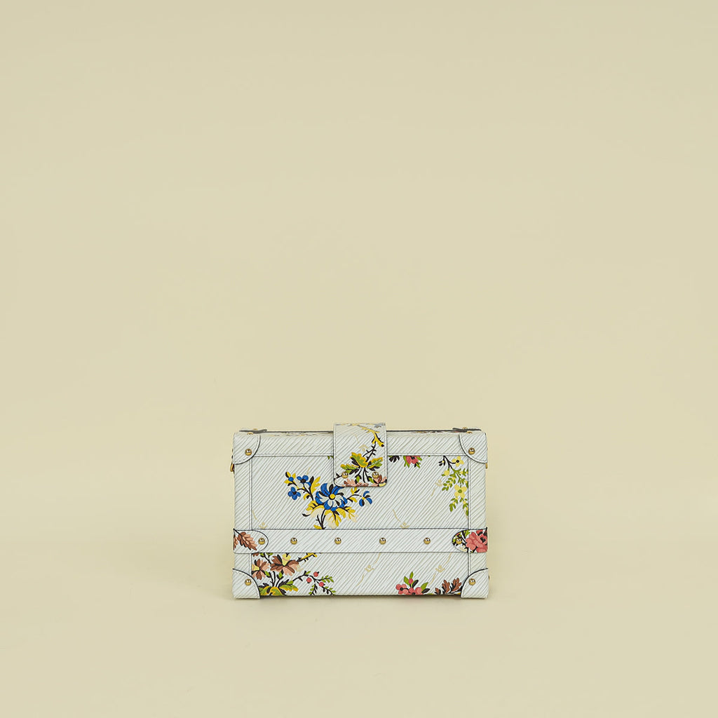 Louis Vuitton White Multicolor Romantic Blossom Petite Malle Bag