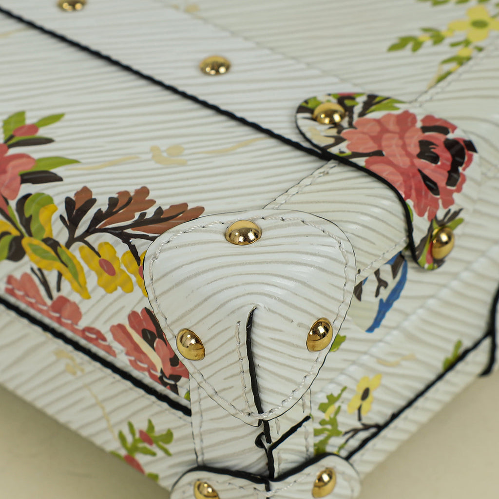 Louis Vuitton White Multicolor Romantic Blossom Petite Malle Bag