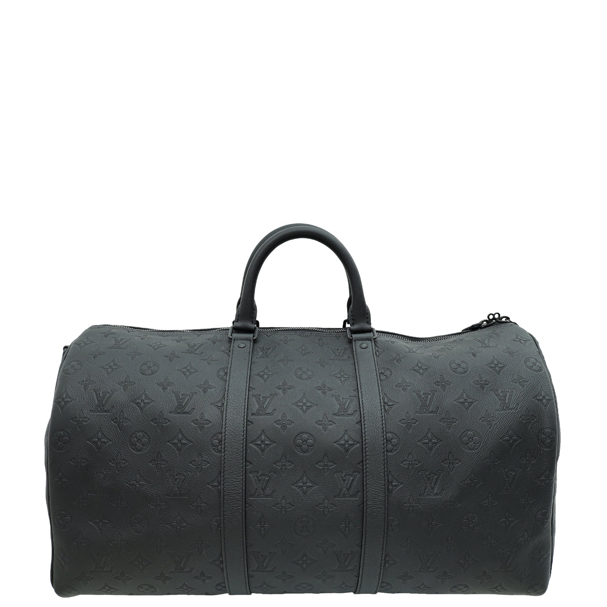 Louis Vuitton Black Monogram Shadow Keepall Bandouliere 50 Bag