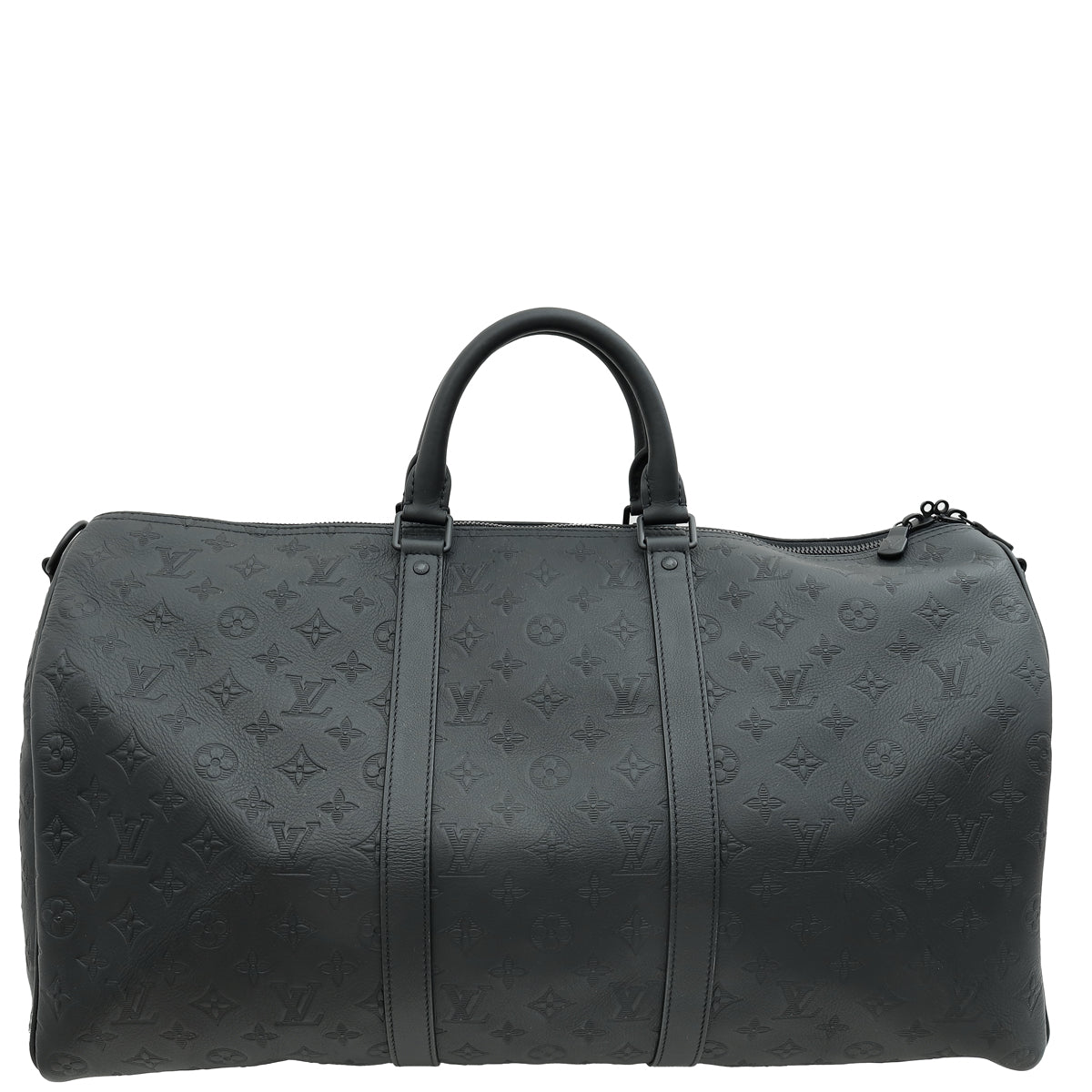 Louis Vuitton Black Monogram Shadow Keepall Bandouliere 50 Bag