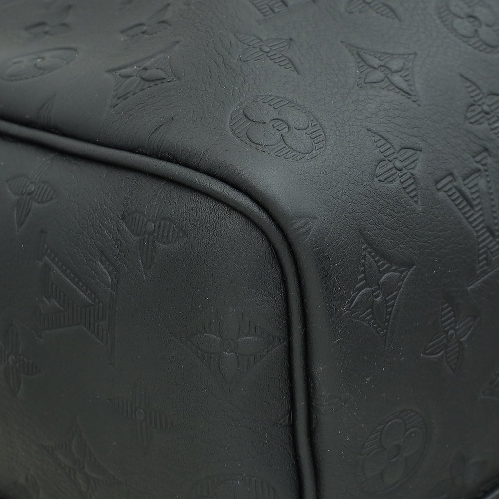 Louis Vuitton Black Monogram Shadow Keepall Bandouliere 50 Bag