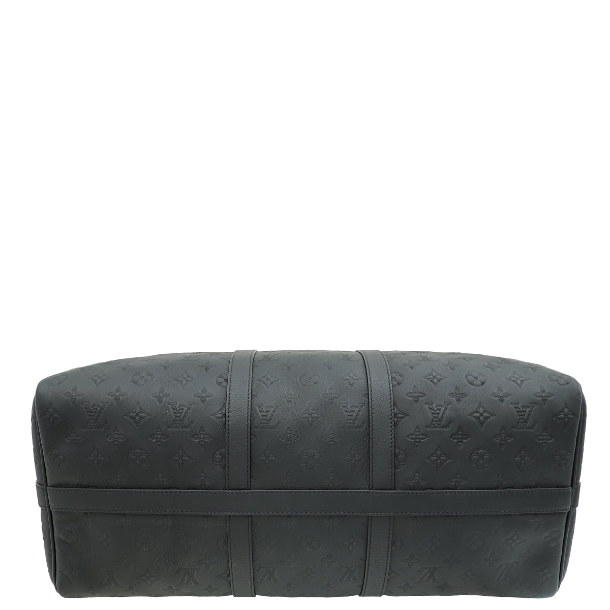 Louis Vuitton Matte Black Monogram Shadow Keepall Bandouliere 50 Bag