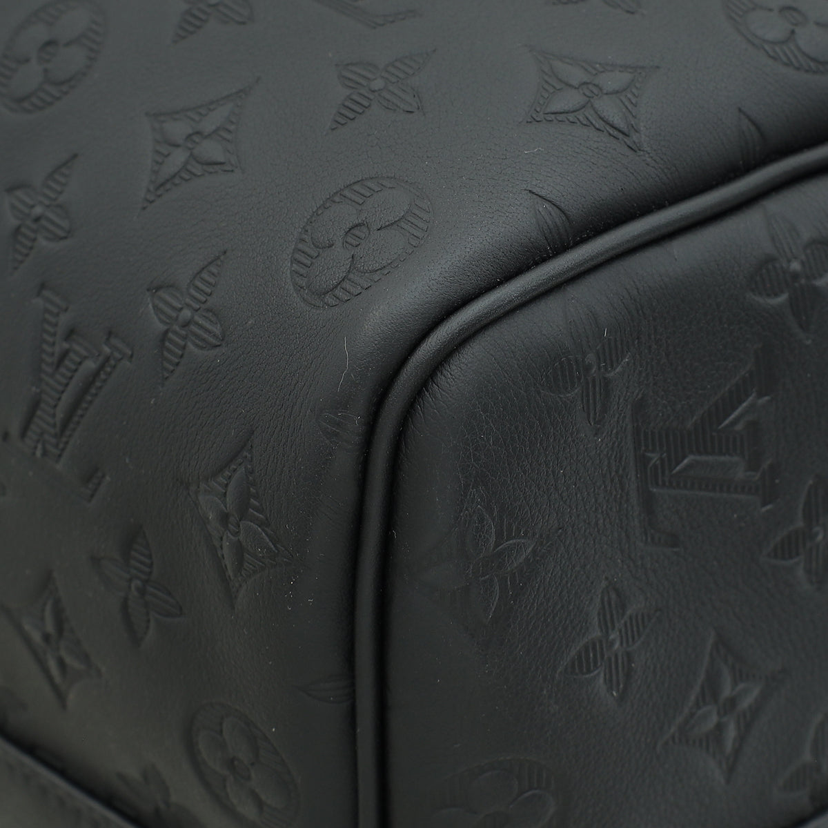 Louis Vuitton Matte Black Monogram Shadow Keepall Bandouliere 50 Bag