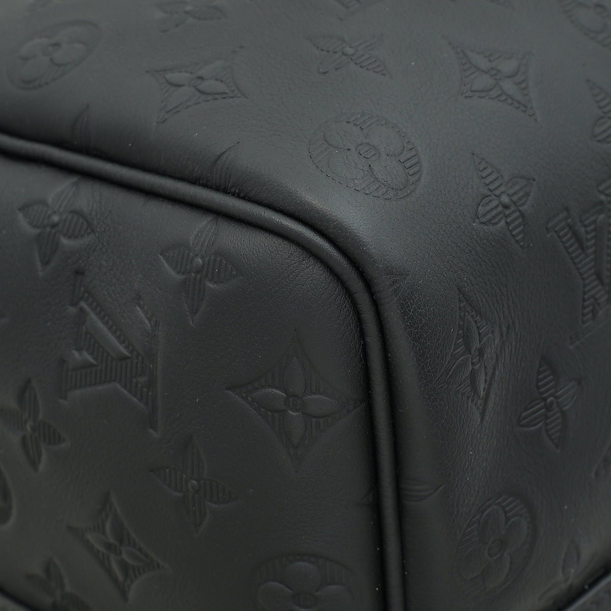 Louis Vuitton Matte Black Monogram Shadow Keepall Bandouliere 50 Bag