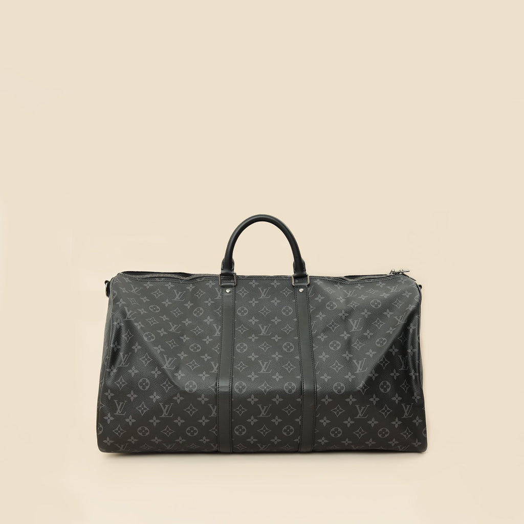 Louis Vuitton Monogram Eclipse Keepall Bandouliere 55 Bag