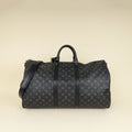 Louis Vuitton Graphite Monogram Eclipse Keepall 55 Bag