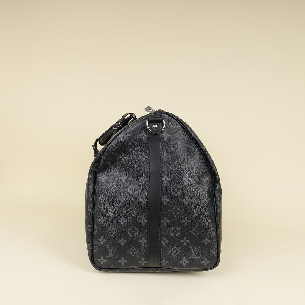 Louis Vuitton Graphite Monogram Eclipse Keepall 55 Bag
