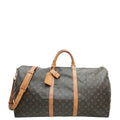 Louis Vuitton Brown Monogram Keepall Bandouliere 60 Bag