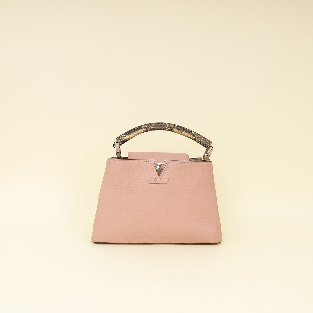 Louis Vuitton Magnolia Capucines w/Python Handle BB Bag