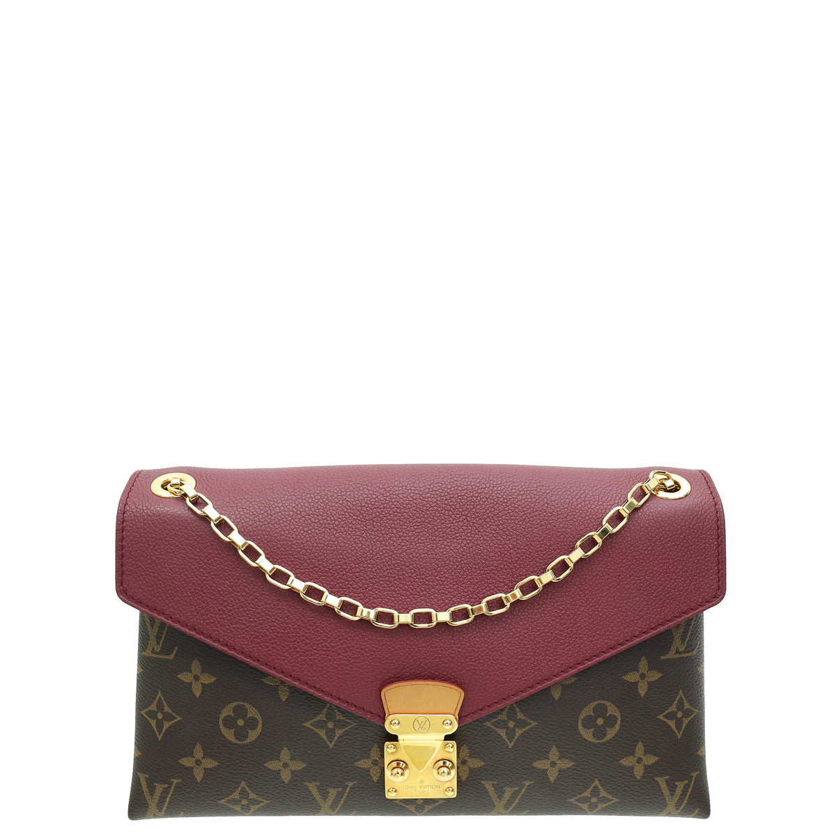 Louis Vuitton Monogram Burgundy Pallas Chain Bag