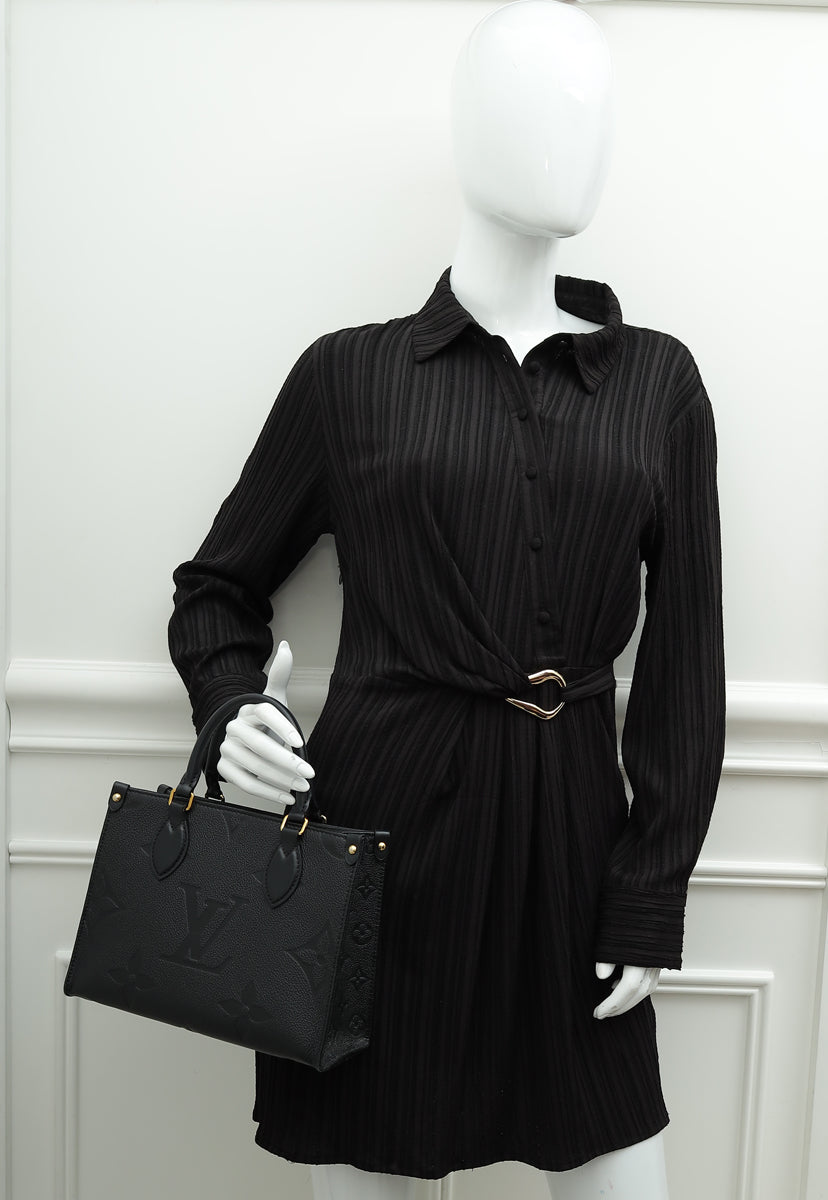 Louis Vuitton Black Monogram Empreinte Onthego PM Tote Bag