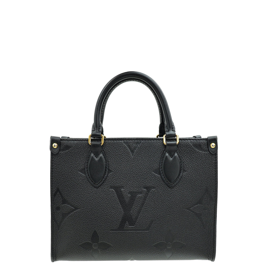 Louis Vuitton Black Monogram Empreinte Onthego PM Tote Bag