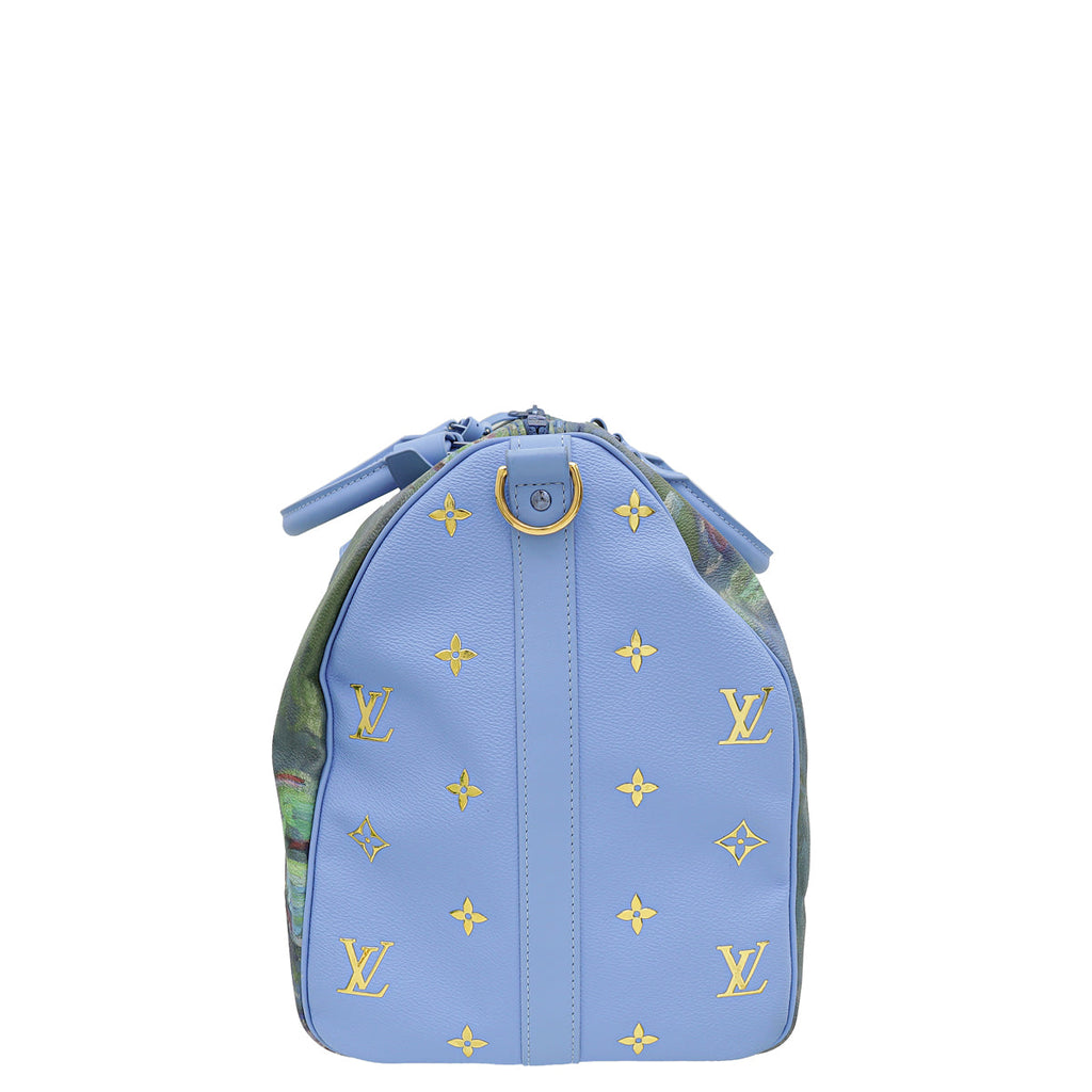 Louis Vuitton Lavender Multicolor Masters Monet Keepall Bandouliere 50 Bag