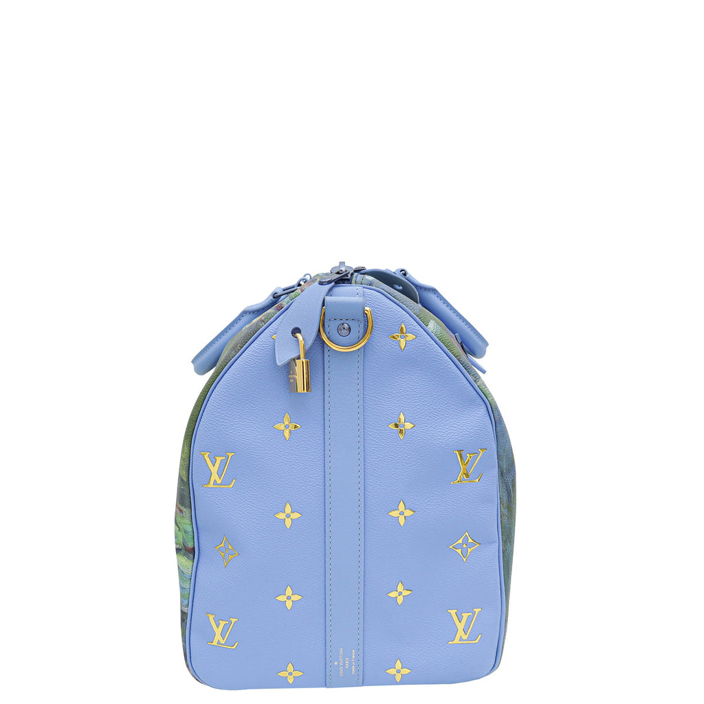 Louis Vuitton Lavender Multicolor Masters Monet Keepall Bandouliere 50 Bag