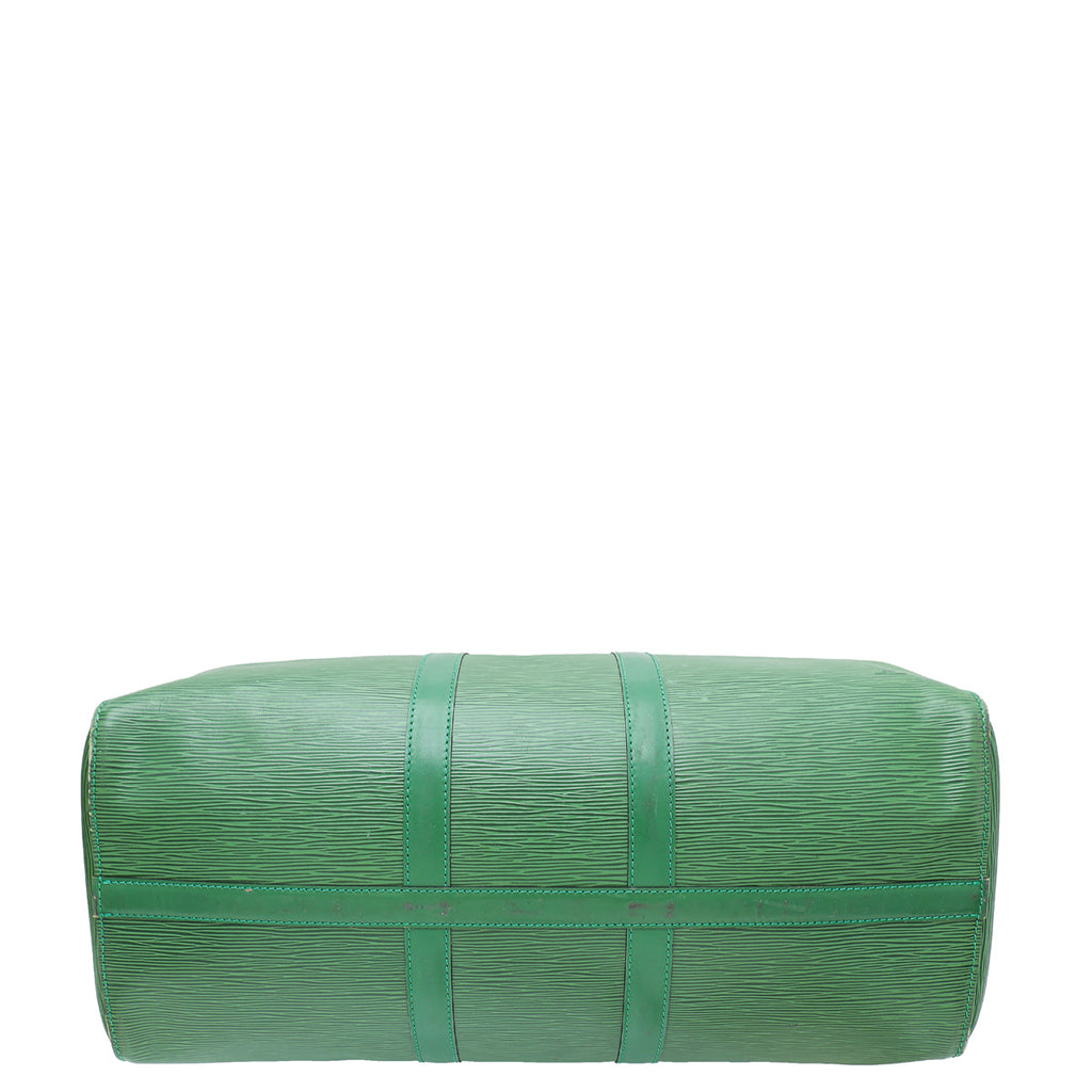 Louis Vuitton Borneo Green Keepall 45 Bag w/ A.P Initials
