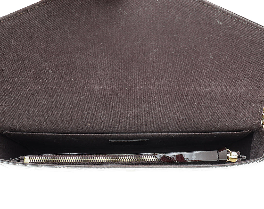 Louis Vuitton Amarante Monogram Vernis Pochette Felicie Bag