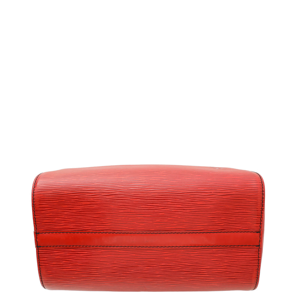 Louis Vuitton Red Speedy 25 Bag